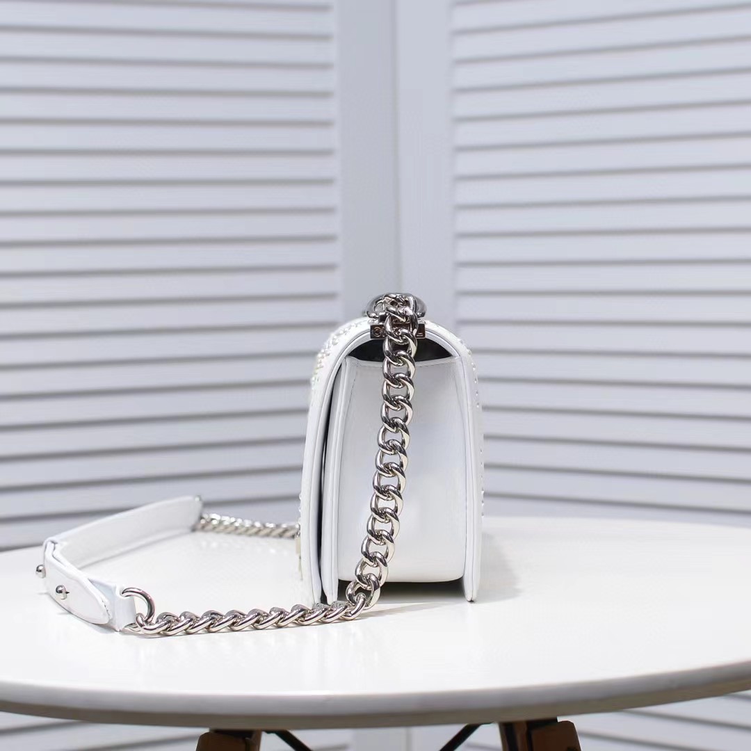 CHANEL 20 Leboy Embroidered Mini Bag with Chevron Pearl