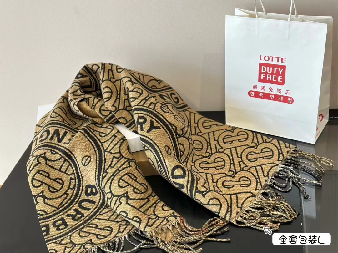 Replica Burberry Check Cashmere Scarf