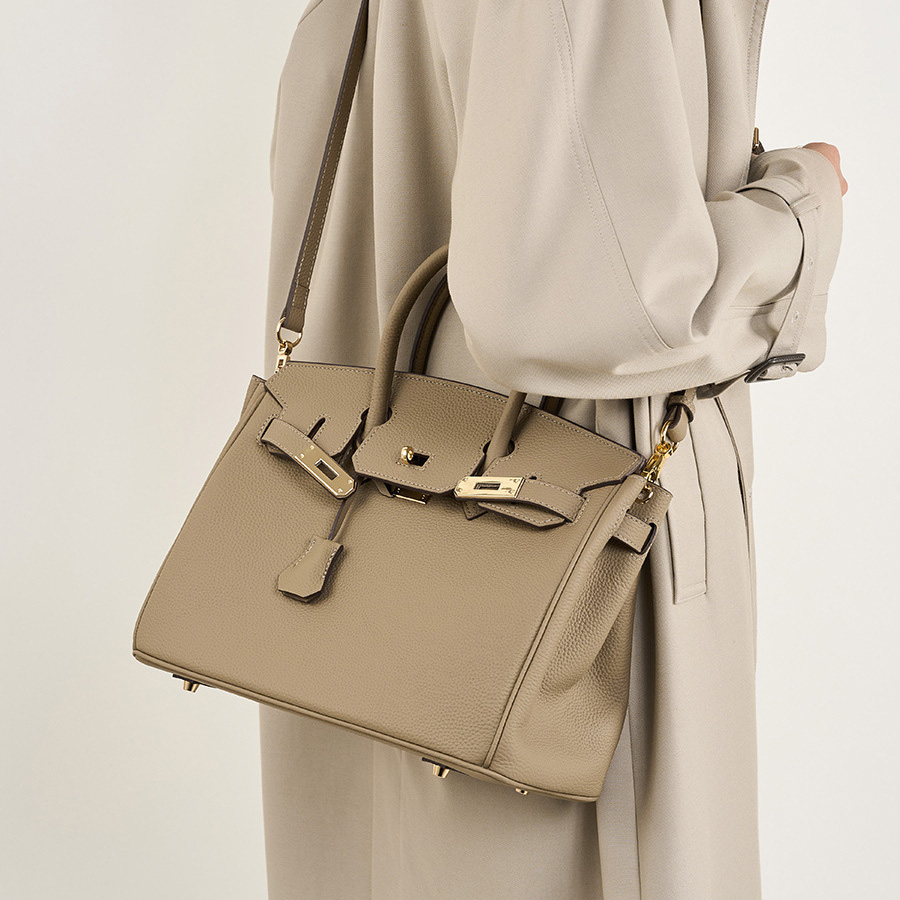 NO logo Lichee Pattern handbag