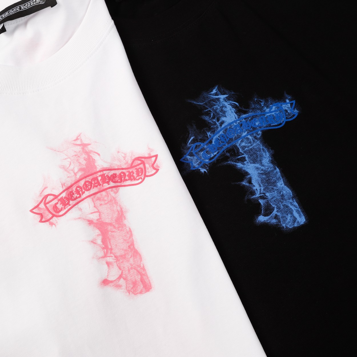 Chrome hearts Cross Sanskrit letters men's and women's T-shirts