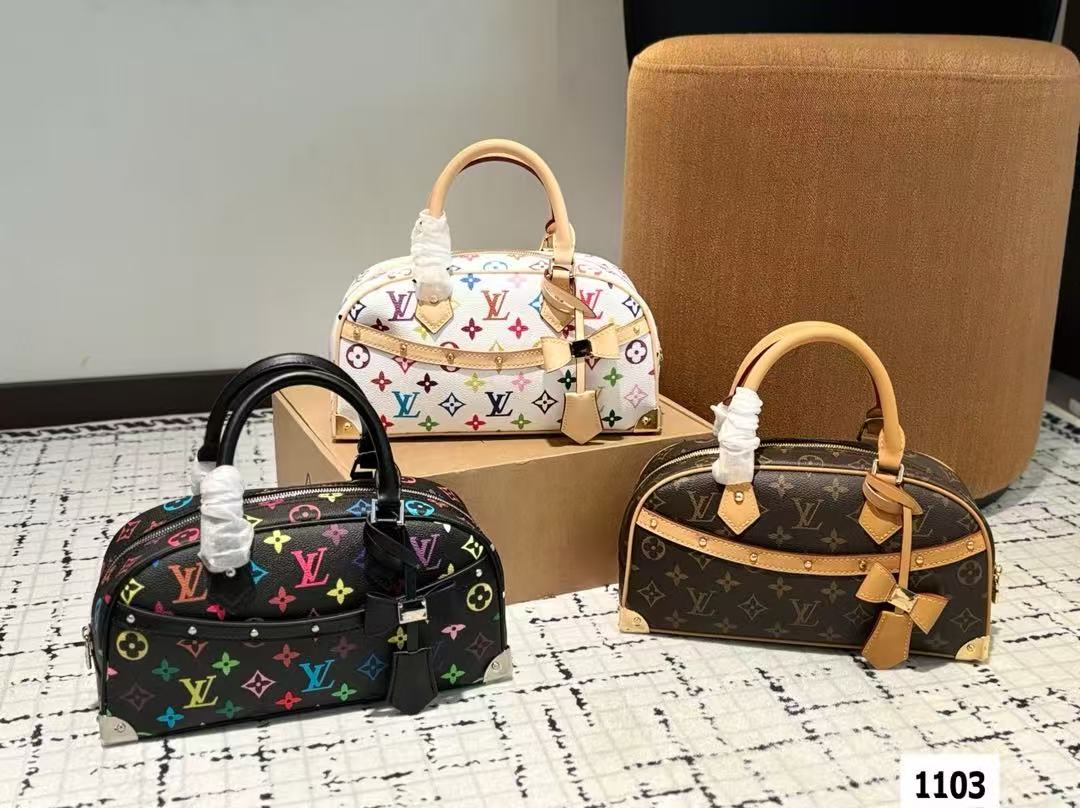 LV multi-colored pillow bag