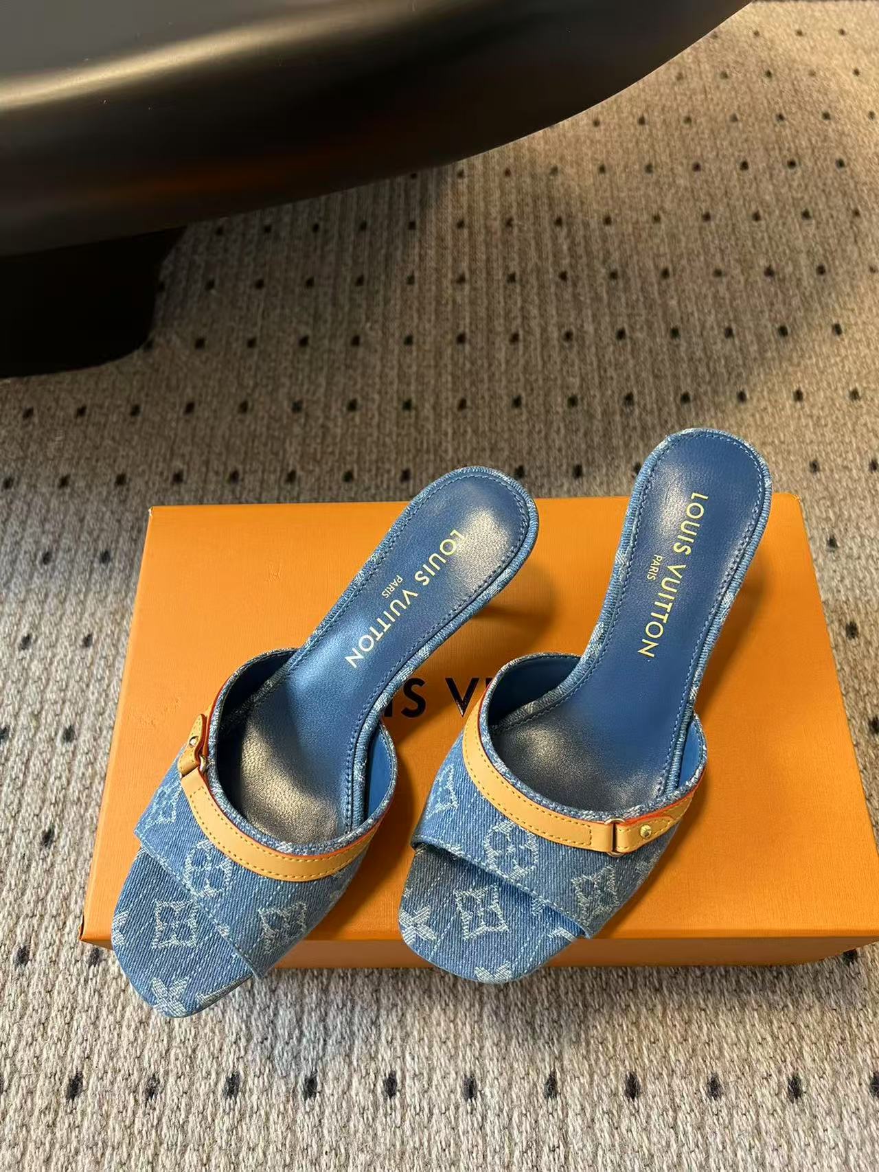 Louis Vuitton denim sandals