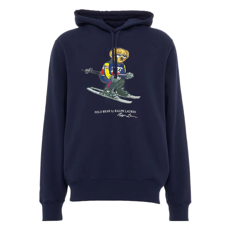 24 year Polo Bear hooded Ralph Lauren bear pullover hooded fleece sweatshirt
