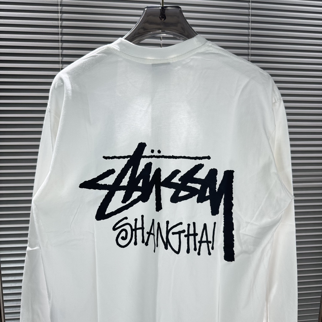 Stussy FW24 Loose round neck long sleeved T-shirt unisex