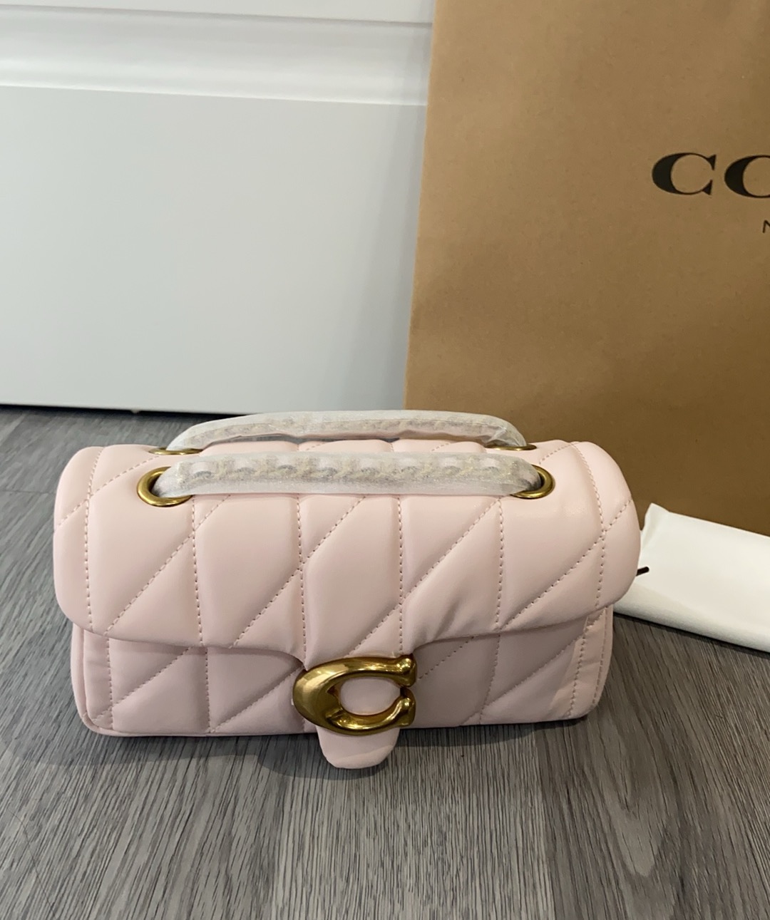 Coach quilting tabby