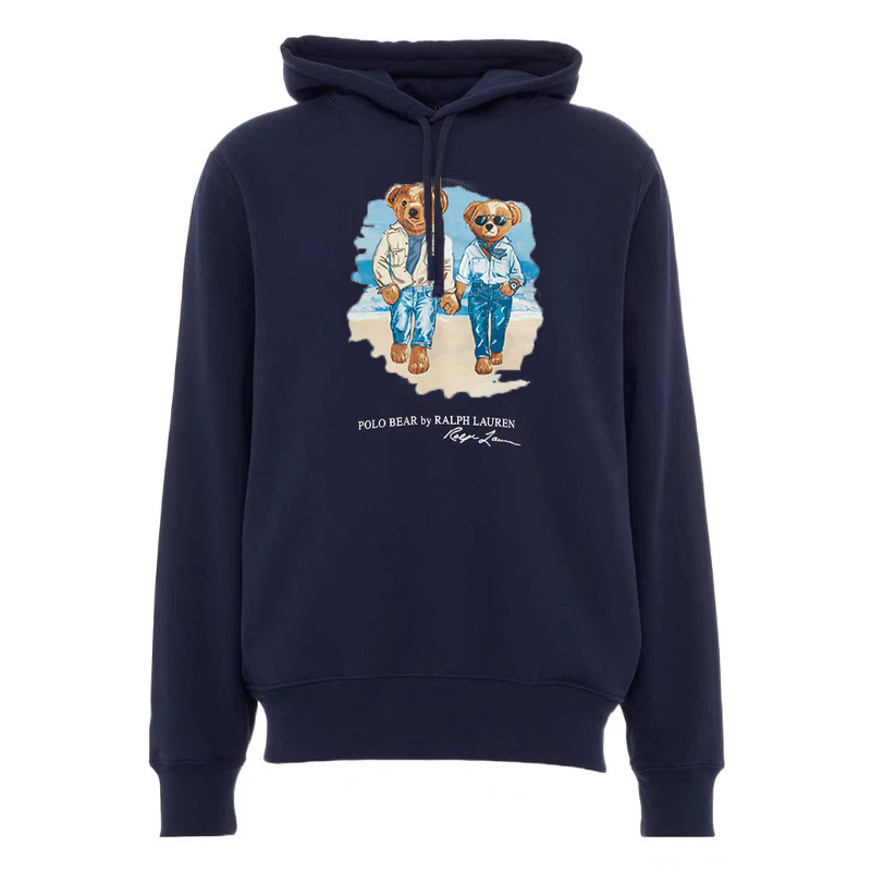 24 year Polo Bear hooded Ralph Lauren bear pullover hooded fleece sweatshirt
