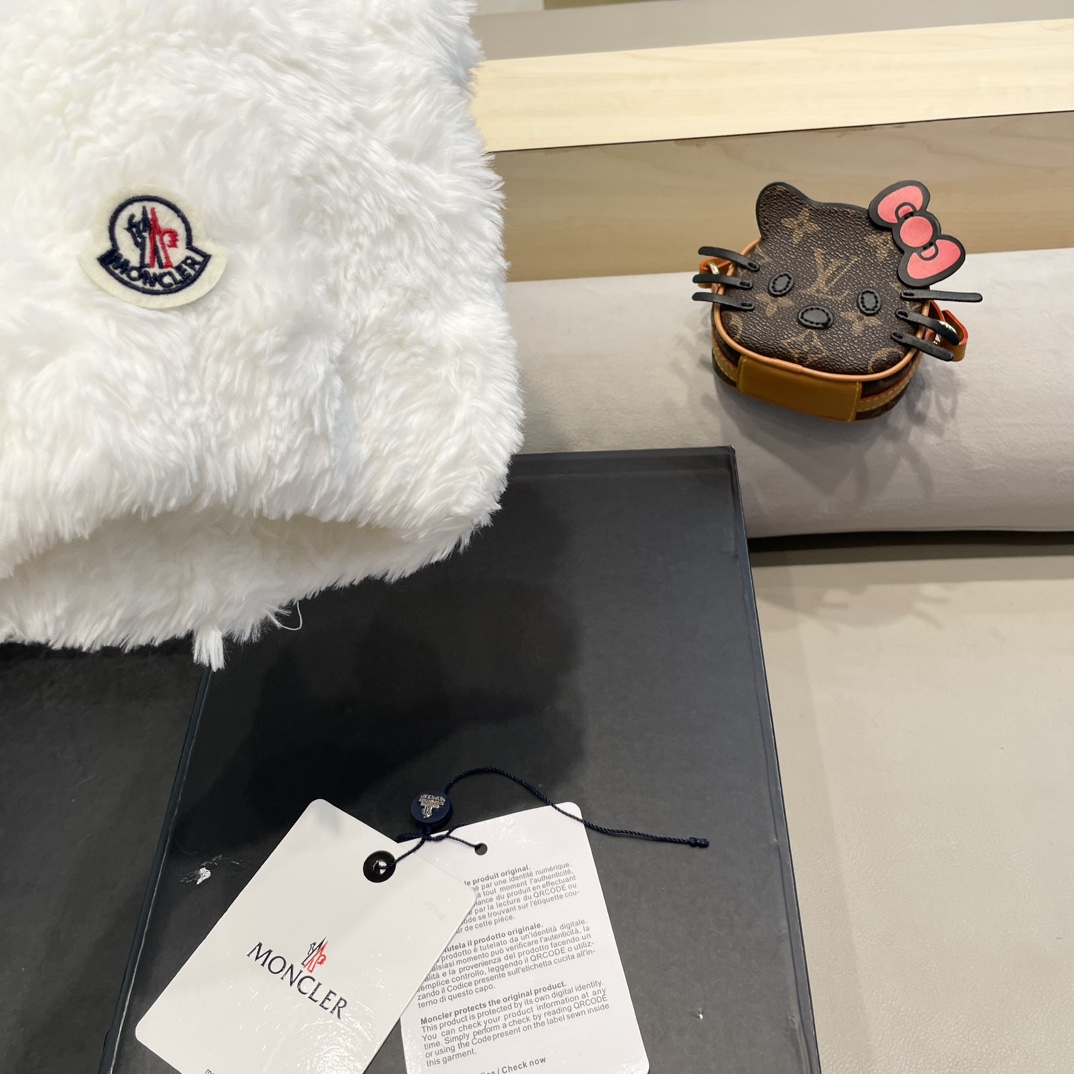 Moncler Little Bear Ears Plush Hat