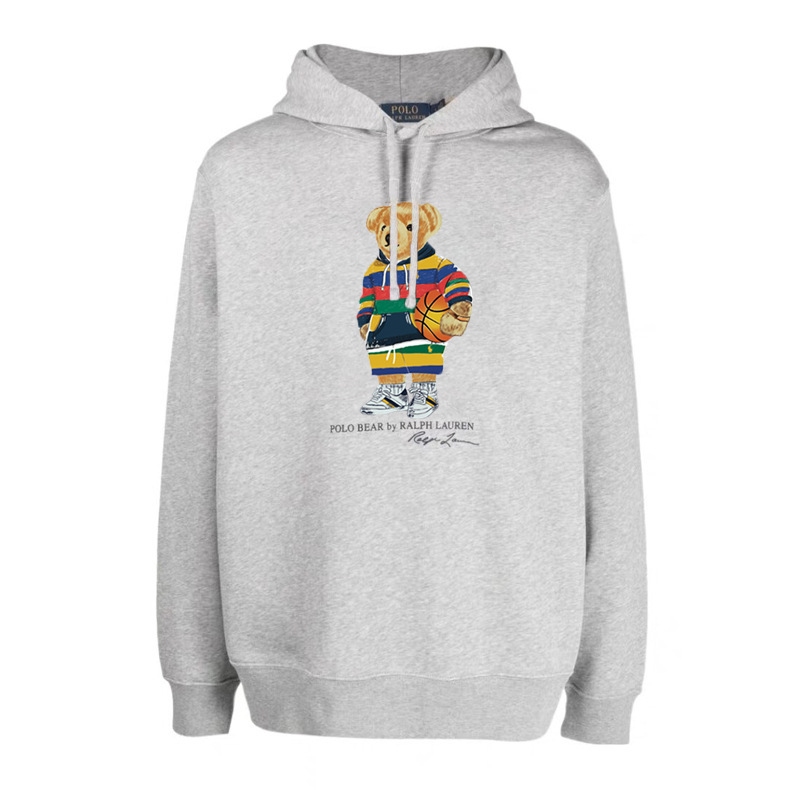 24 year Polo Bear hooded Ralph Lauren bear pullover hooded fleece sweatshirt