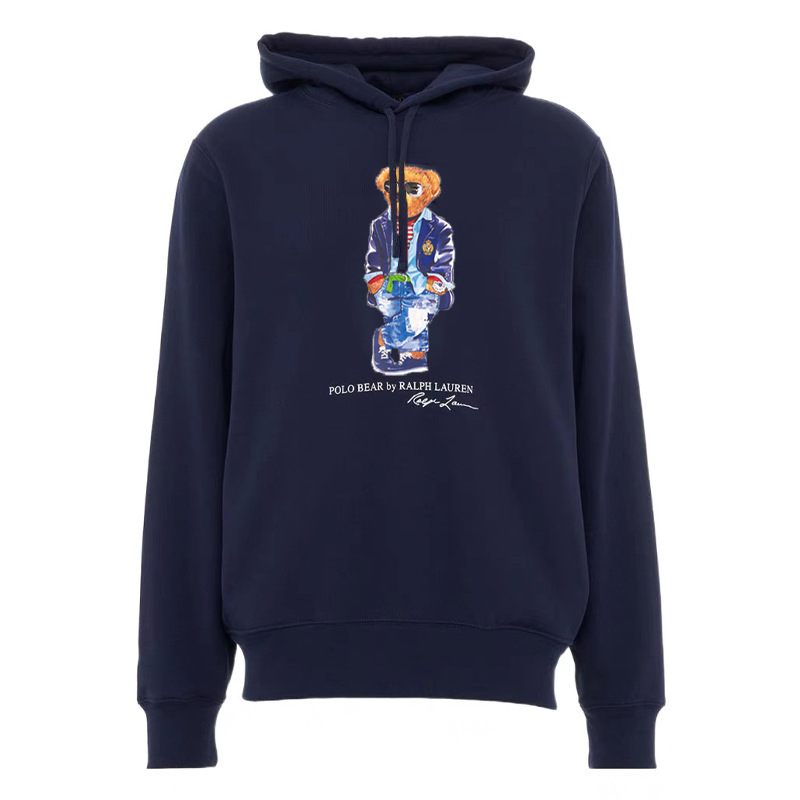 24 year Polo Bear hooded Ralph Lauren bear pullover hooded fleece sweatshirt