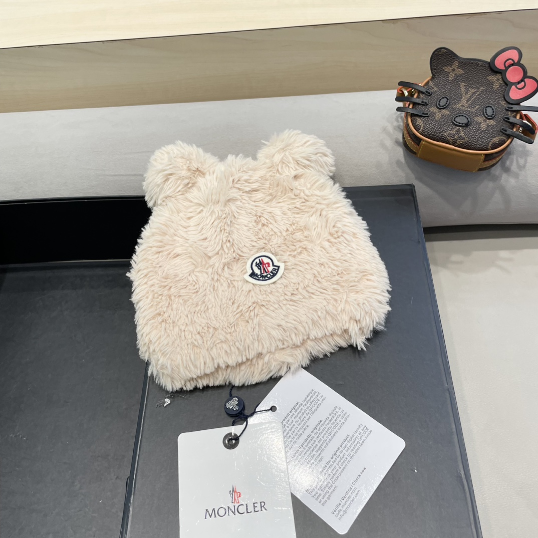 Moncler Little Bear Ears Plush Hat