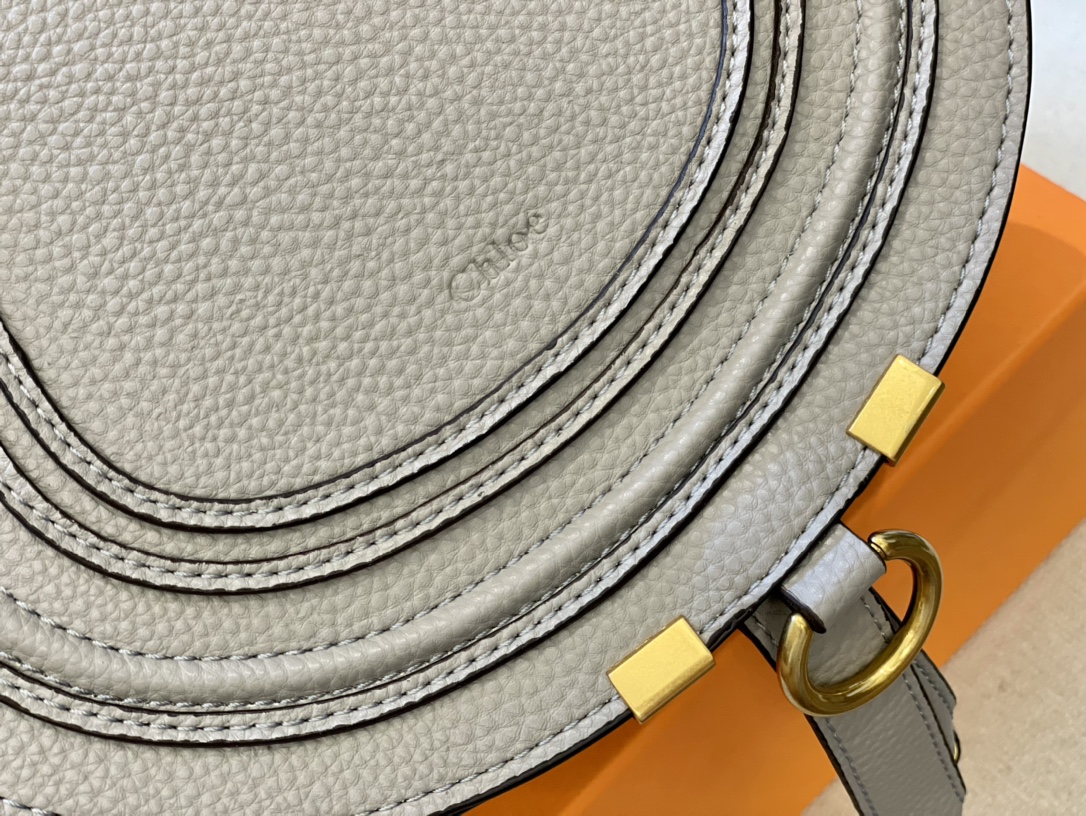 Replica CHLOE'   MARCIE Marcie Small leather shoulder bag with logo engraving