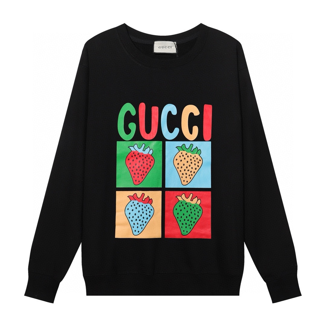Replica GUCCI printed crew-neck hoodie