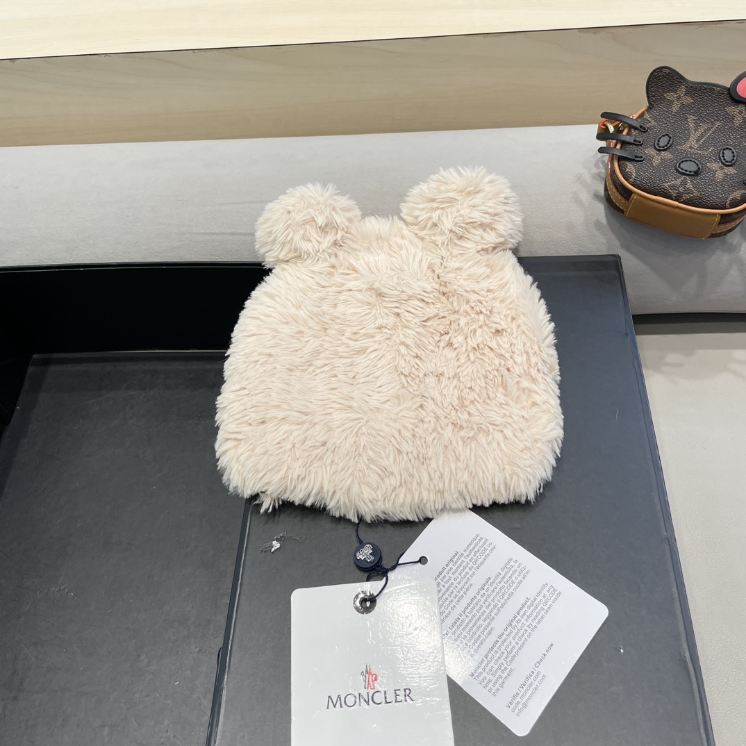 Moncler Little Bear Ears Plush Hat