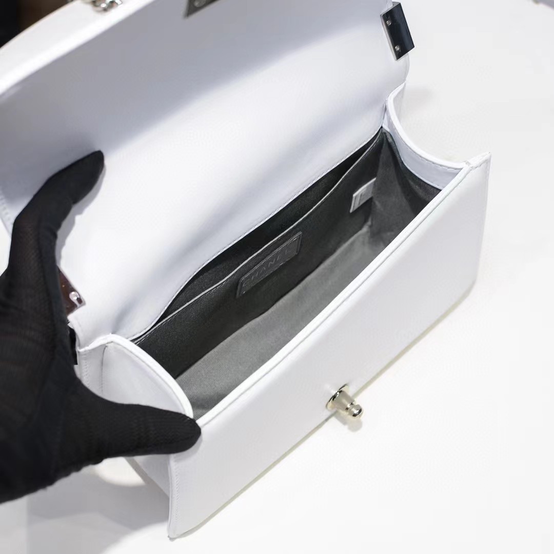 CHANEL 20 Leboy Embroidered Mini Bag with Chevron Pearl