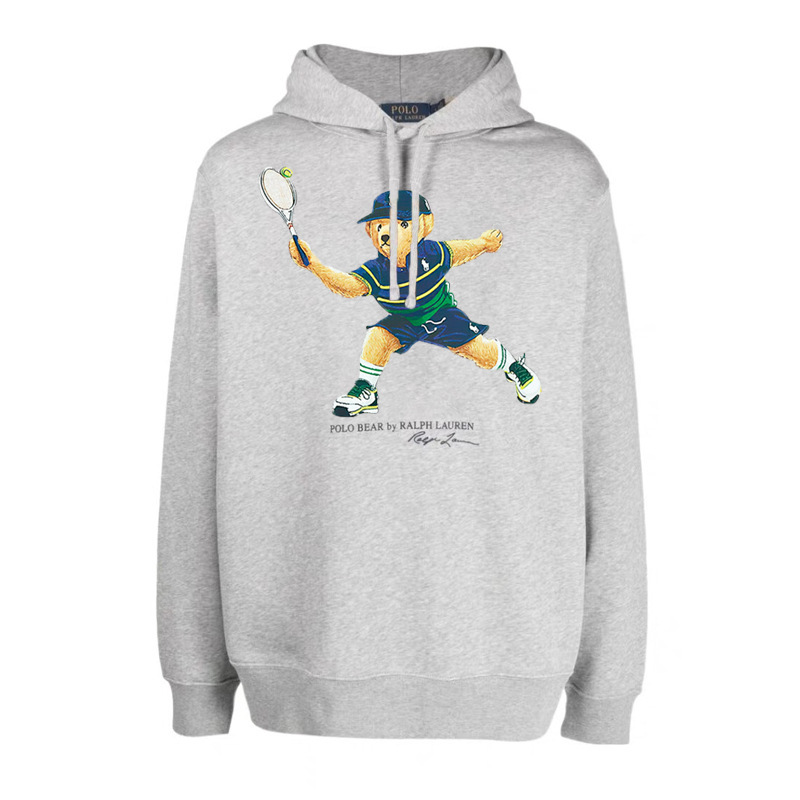 24 year Polo Bear hooded Ralph Lauren bear pullover hooded fleece sweatshirt