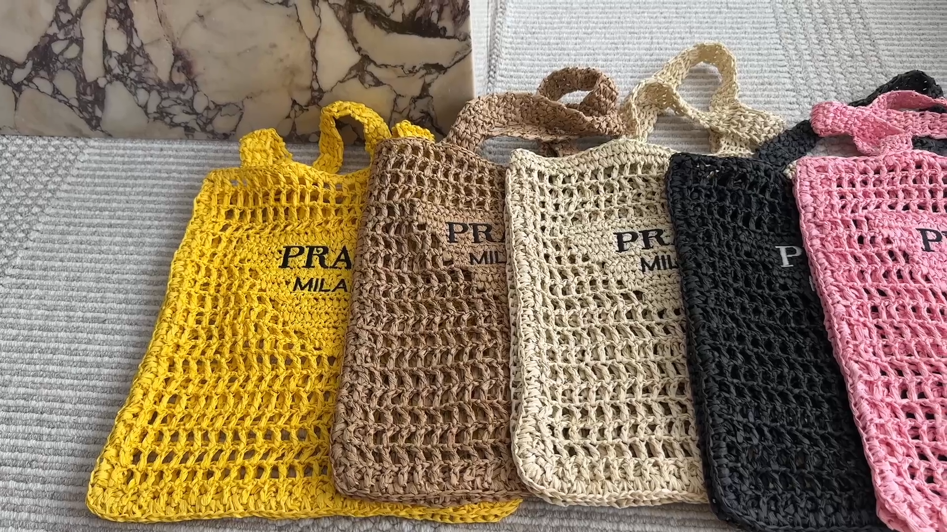 Prada Sunshine Straw Bag