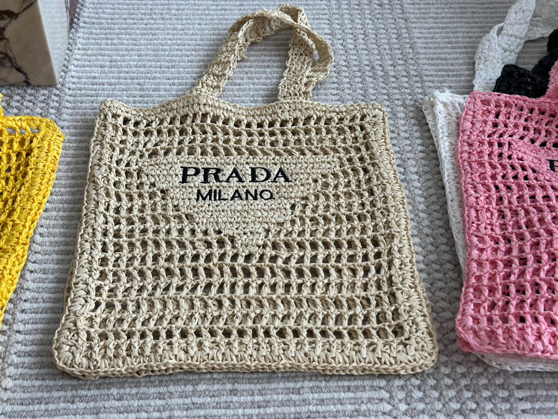 Prada Sunshine Straw Bag