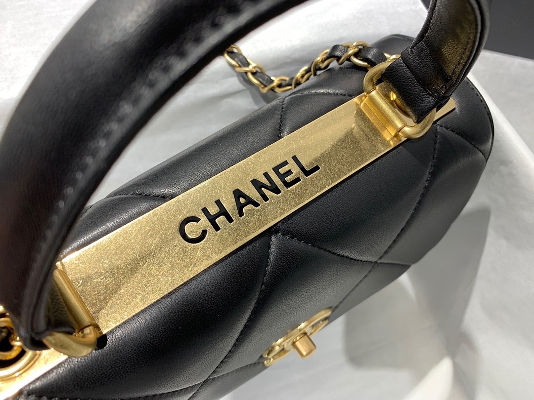 Chanel  Lambskin Quilted Trendy CC Top Handle Flap bag