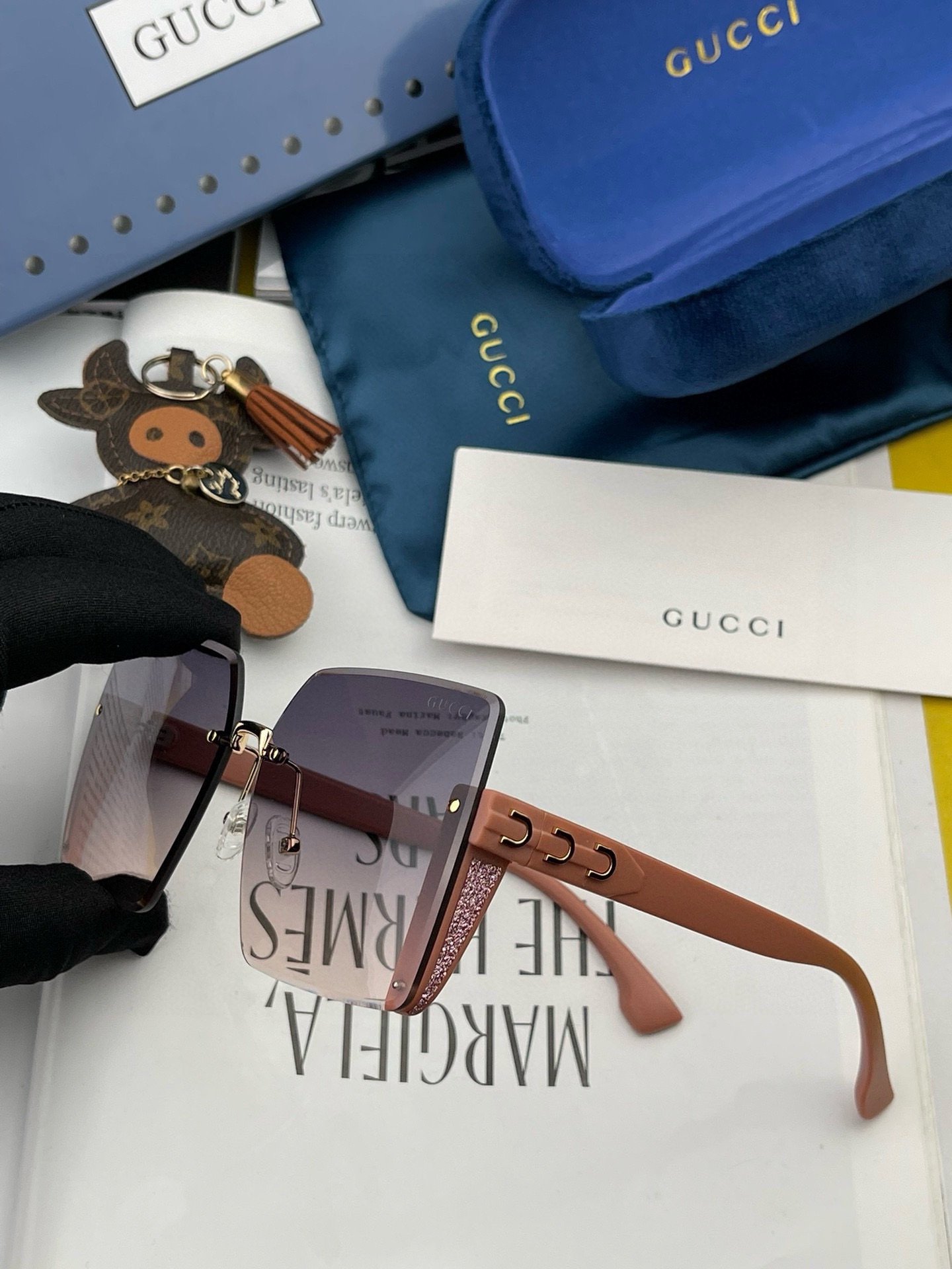 Gucci classic square frame glasses