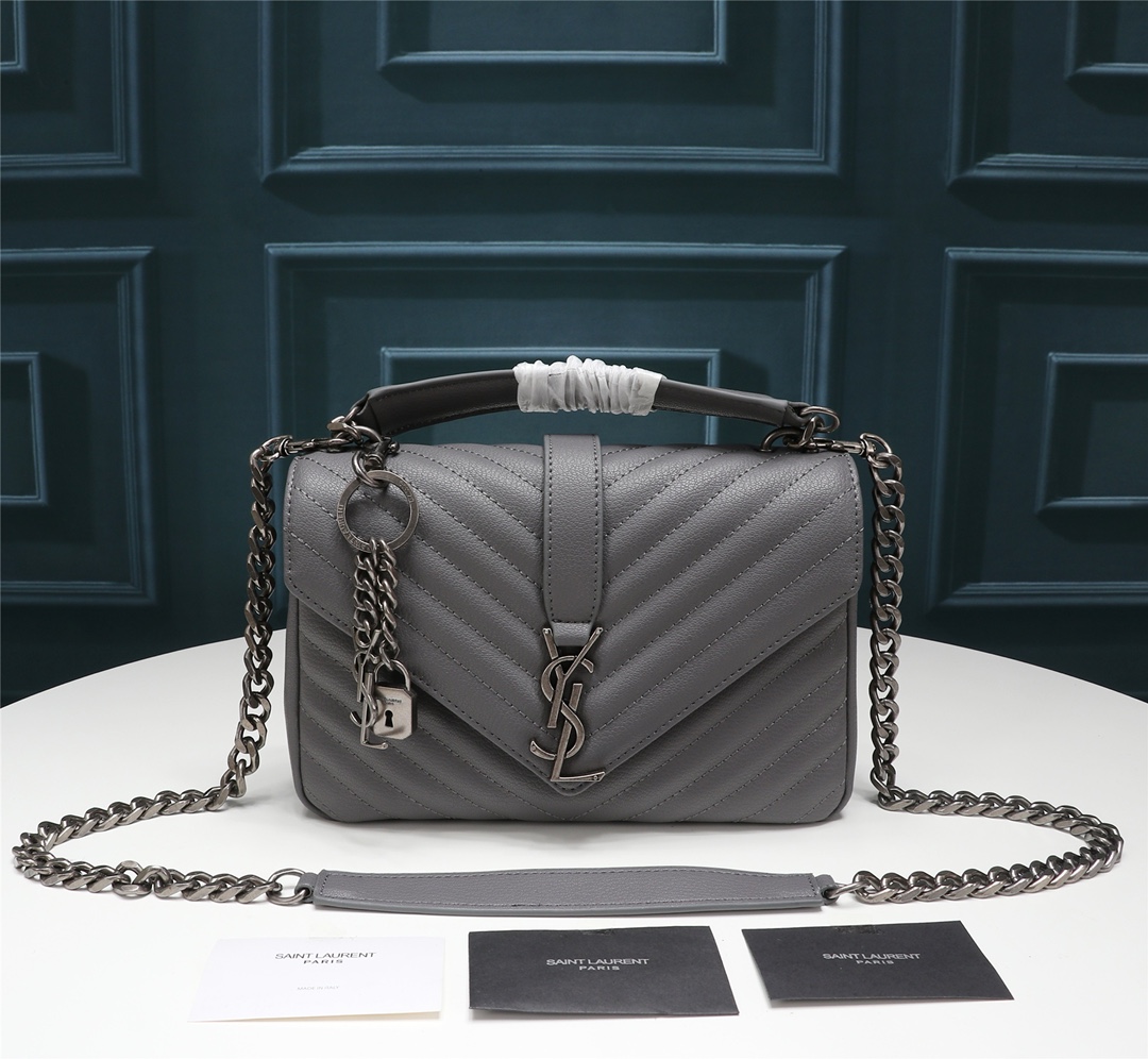 YSL Saint Laurent College medium chain bag