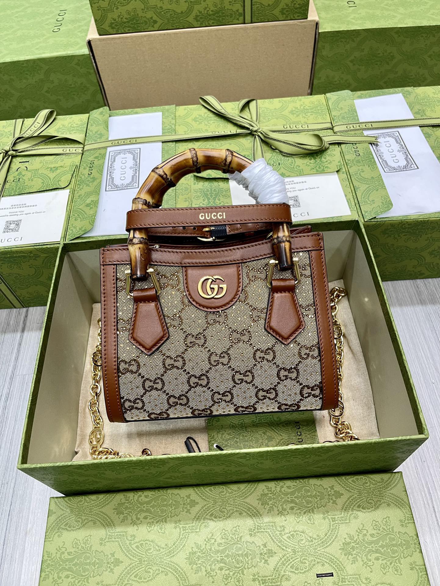 Gucci slub show bag