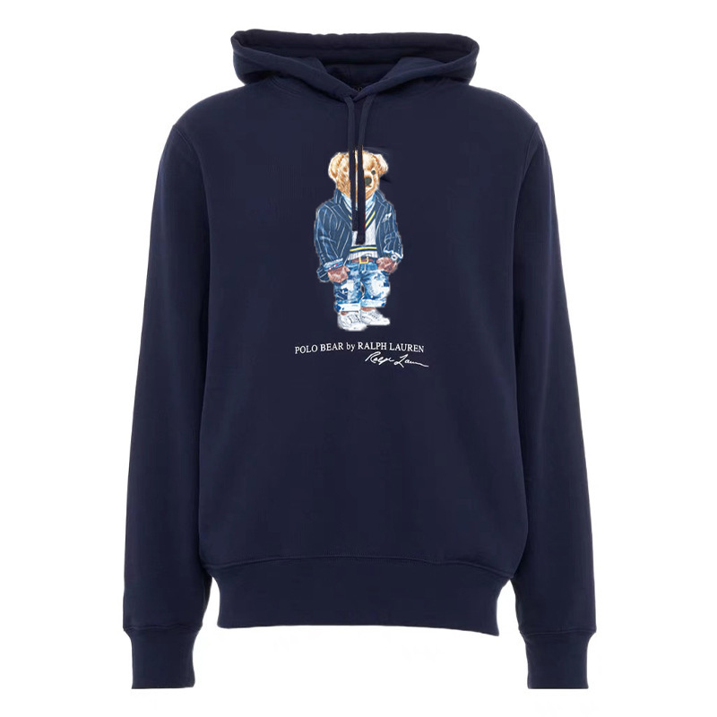 24 year Polo Bear hooded Ralph Lauren bear pullover hooded fleece sweatshirt