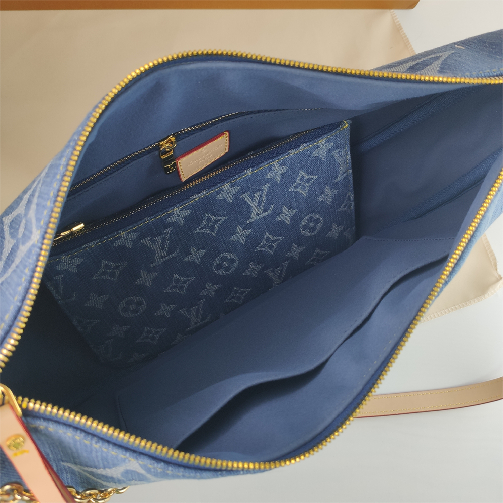 Louis Vuitton denim Moon Odeo Moneygram bag