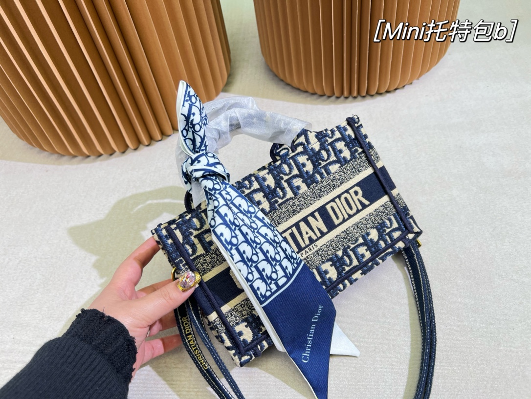 Replica DIOR Book Tote Oblique Canvas Mini Bag