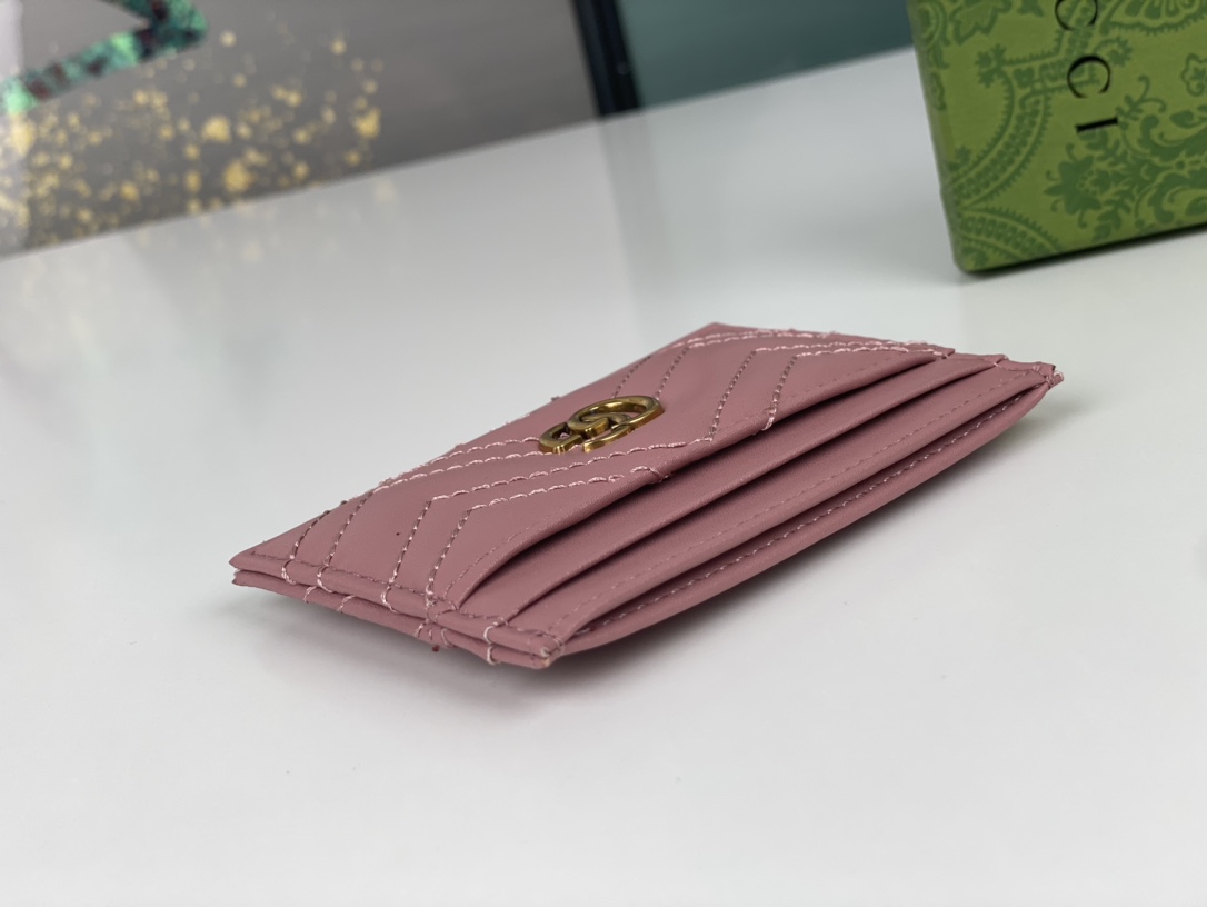 Replica Gucci GG Marmont Women Real Leather Card Bag