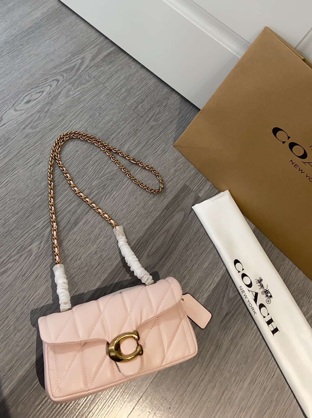 Coach quilting tabby