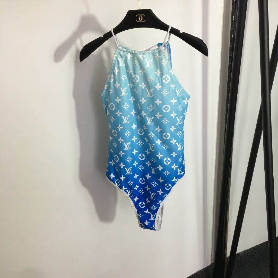 LV blue gradient swimsuit