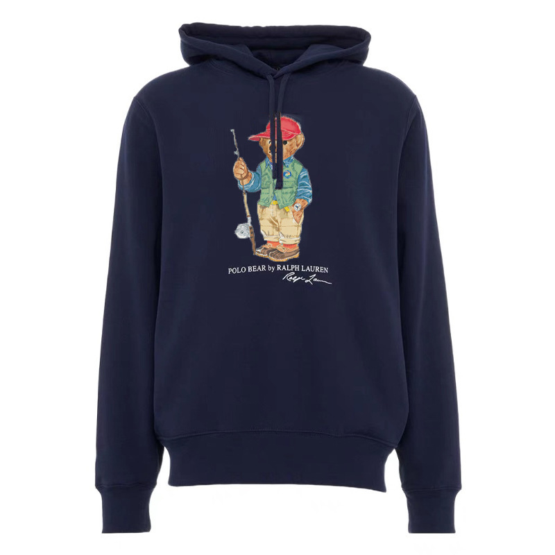 24 year Polo Bear hooded Ralph Lauren bear pullover hooded fleece sweatshirt