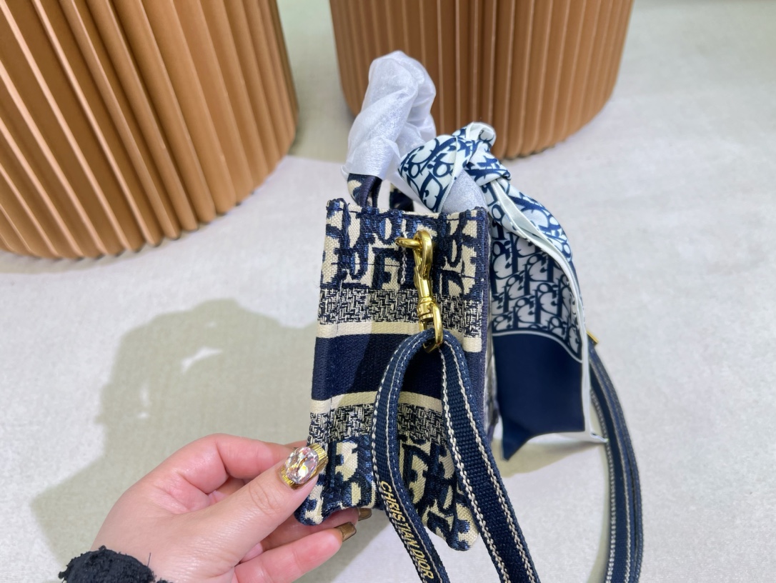 Replica DIOR Book Tote Oblique Canvas Mini Bag