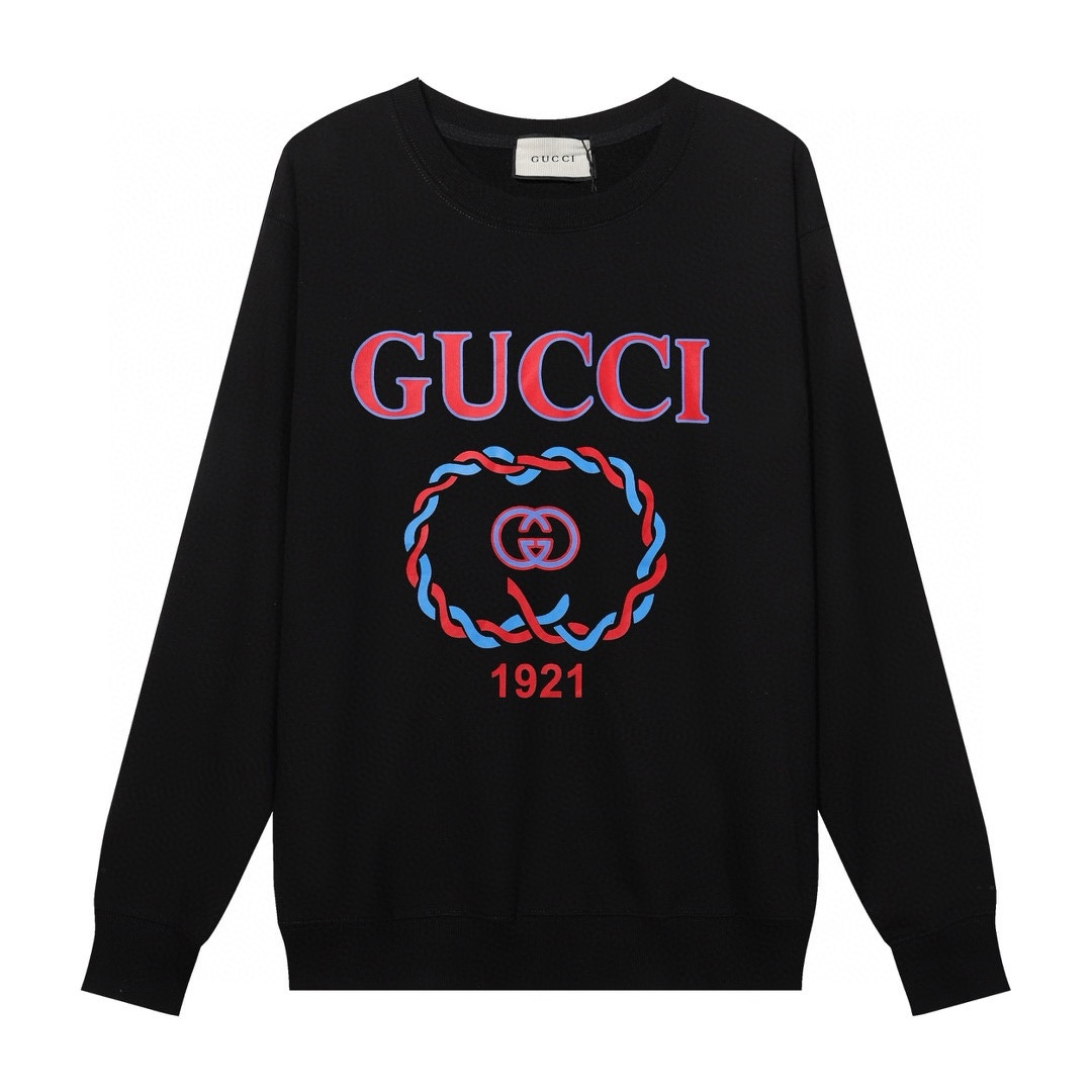 Replica GUCCI printed crew-neck hoodie