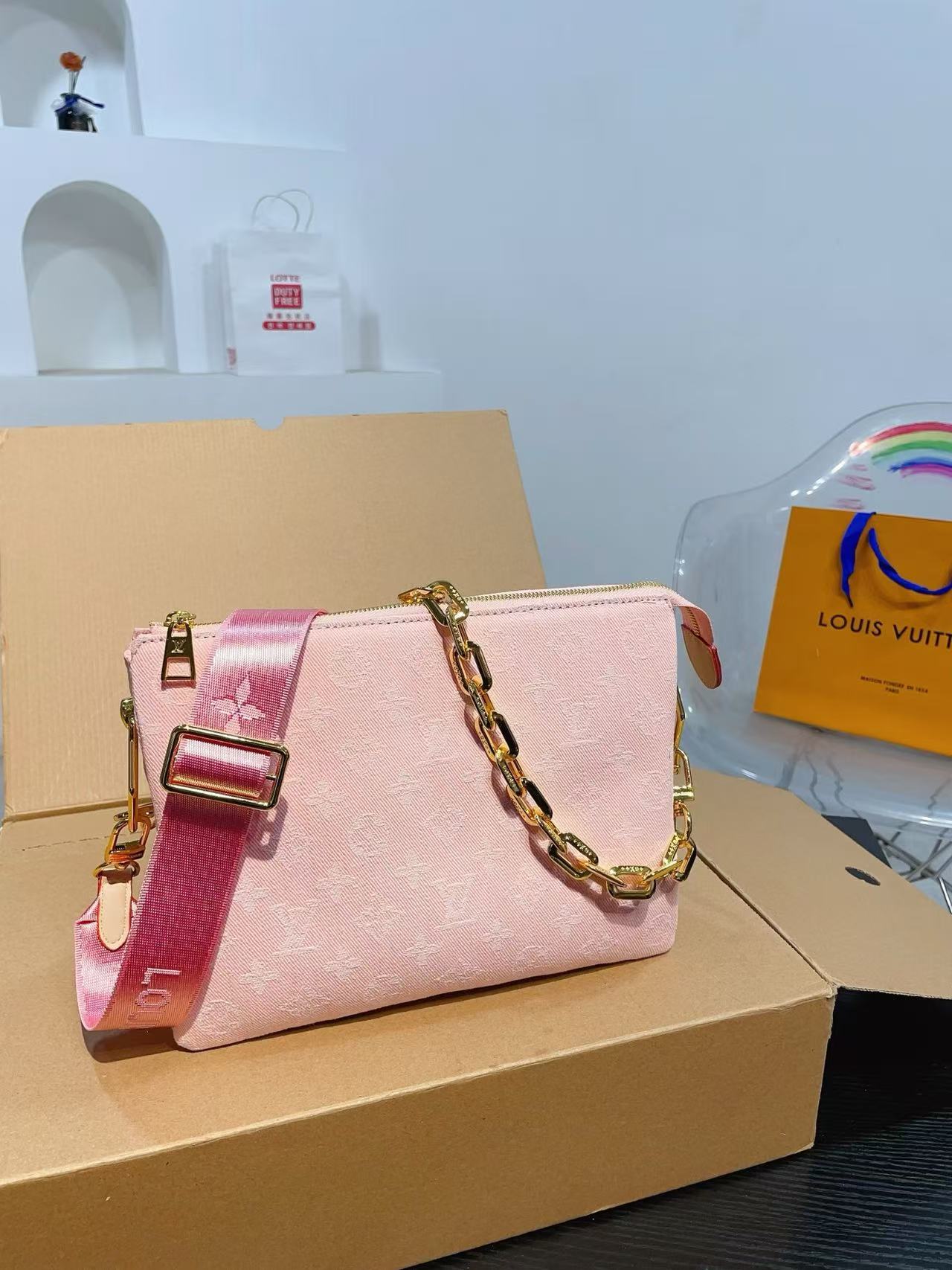 Louis Vuitton Denim Pink COUSSIN organ bag