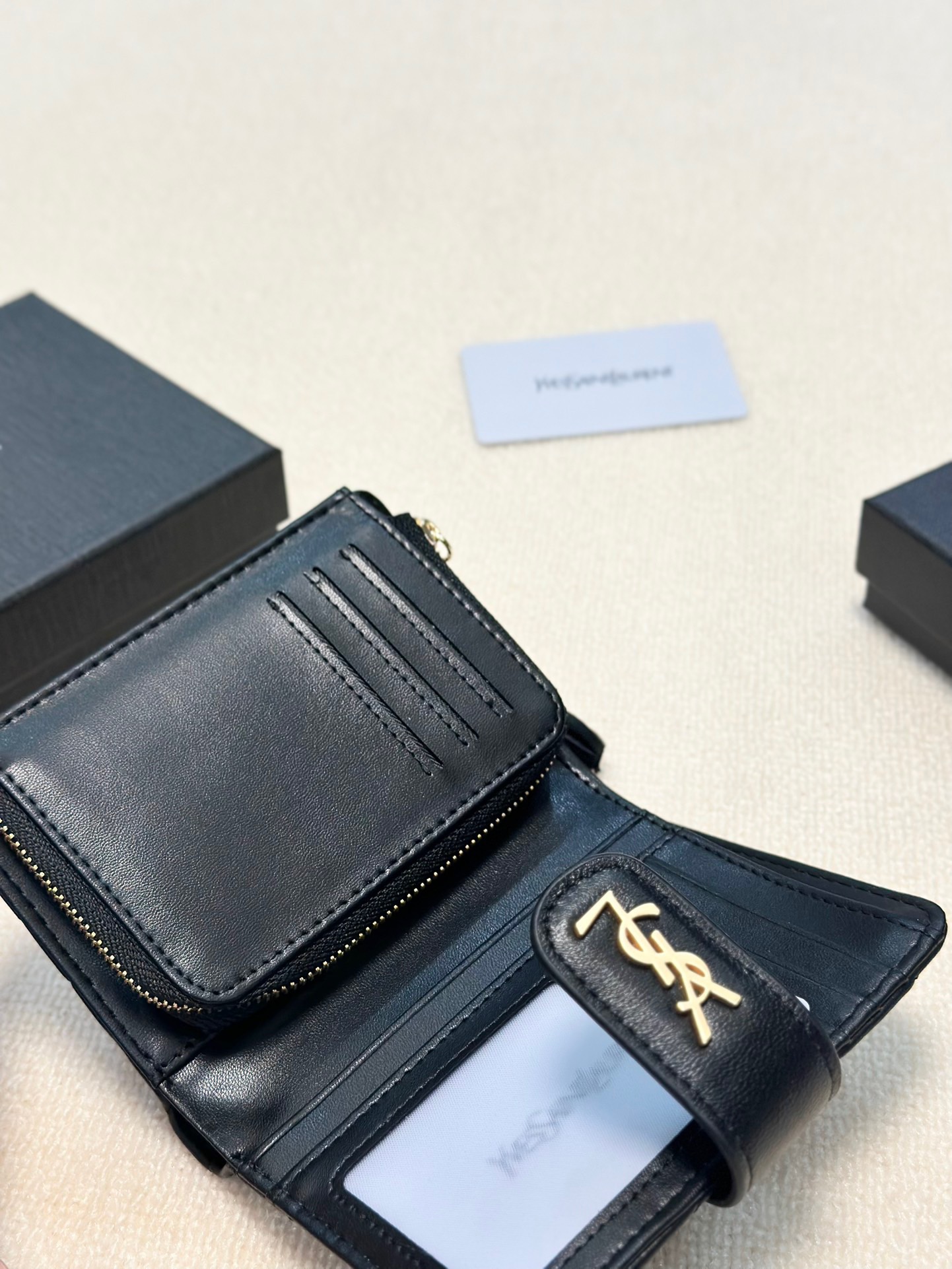 YSL new tri-fold short wallet