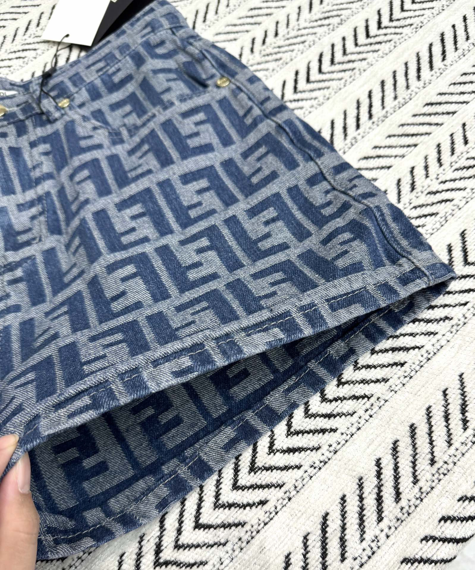 Fendi double F denim shorts