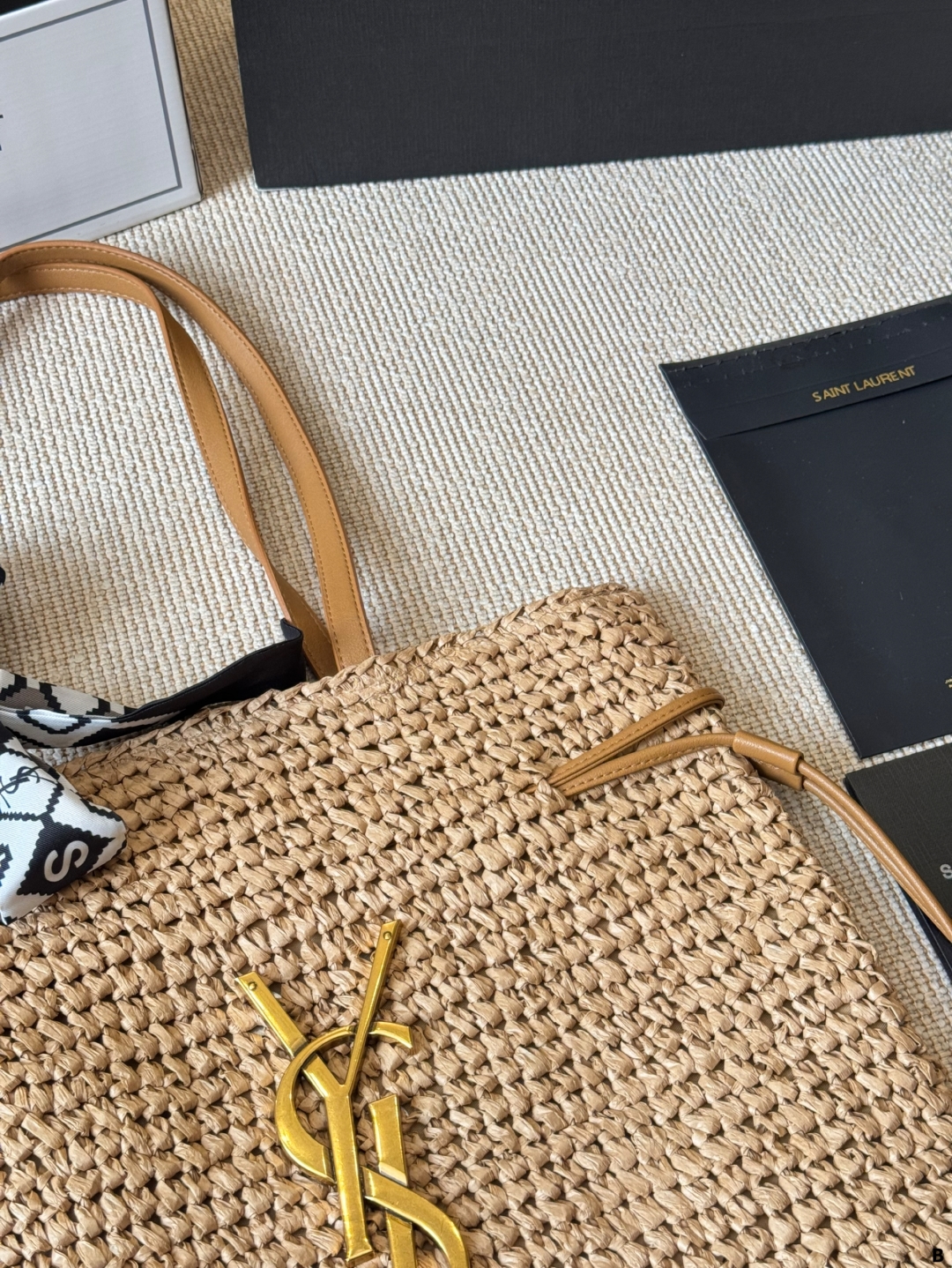 YSL woven tote bag casual and versatile