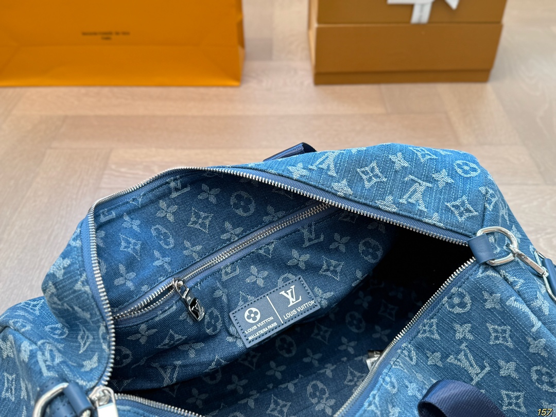 LV new denim travel bag