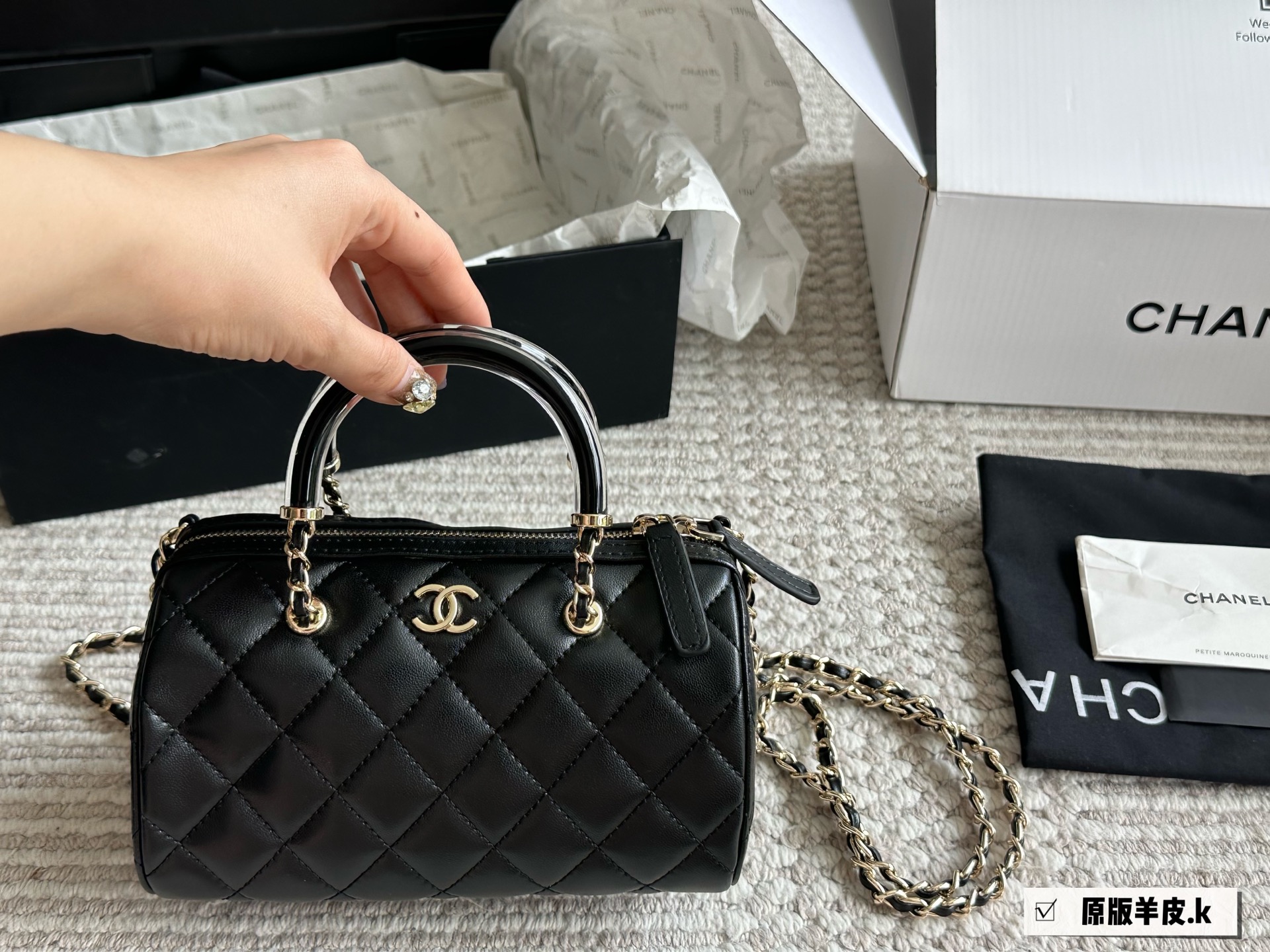 Chanel 25P bowling bag