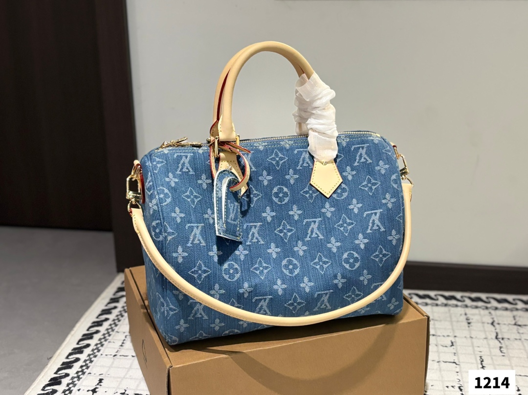 LV denim pillow bag