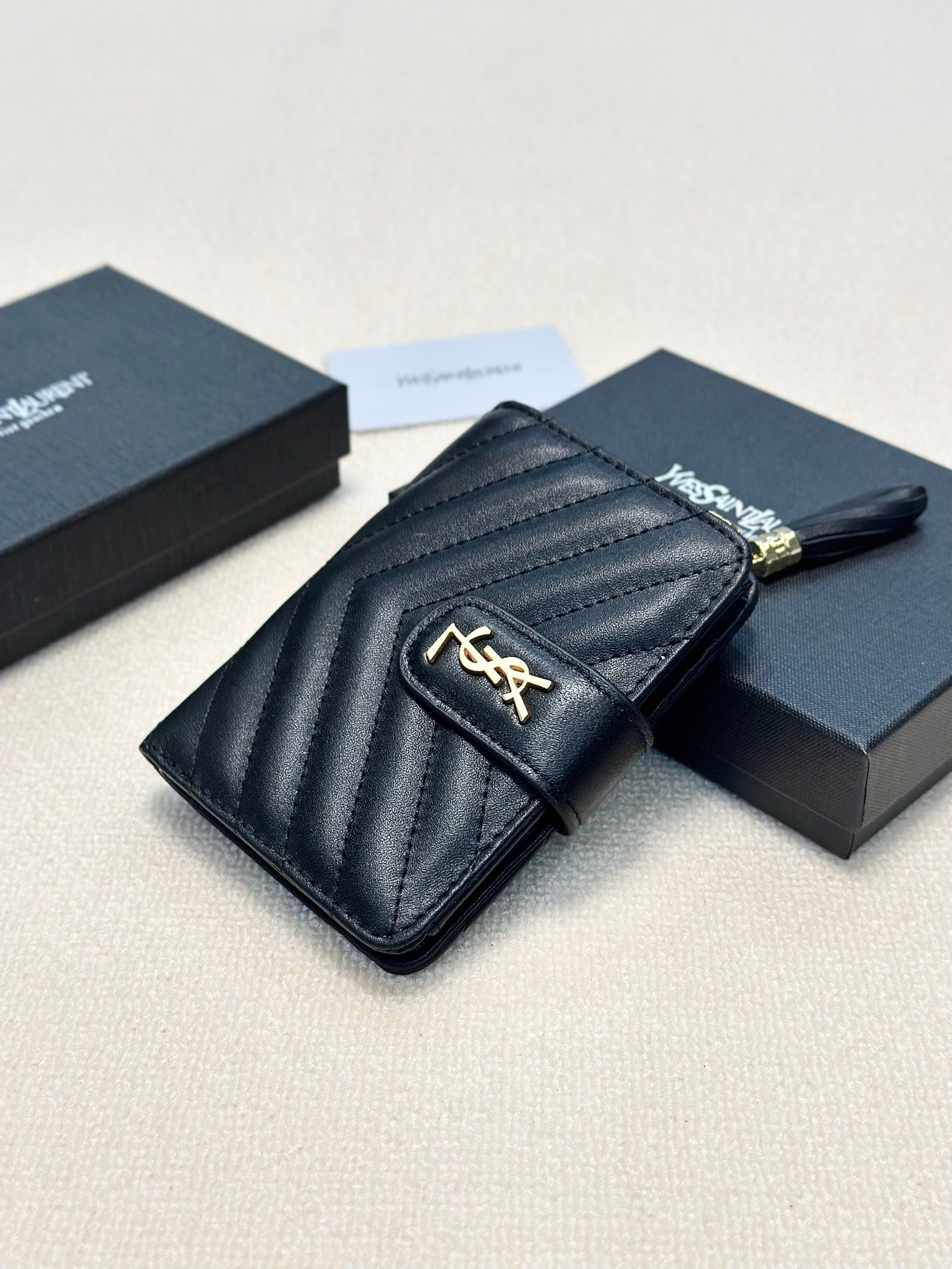 YSL new tri-fold short wallet