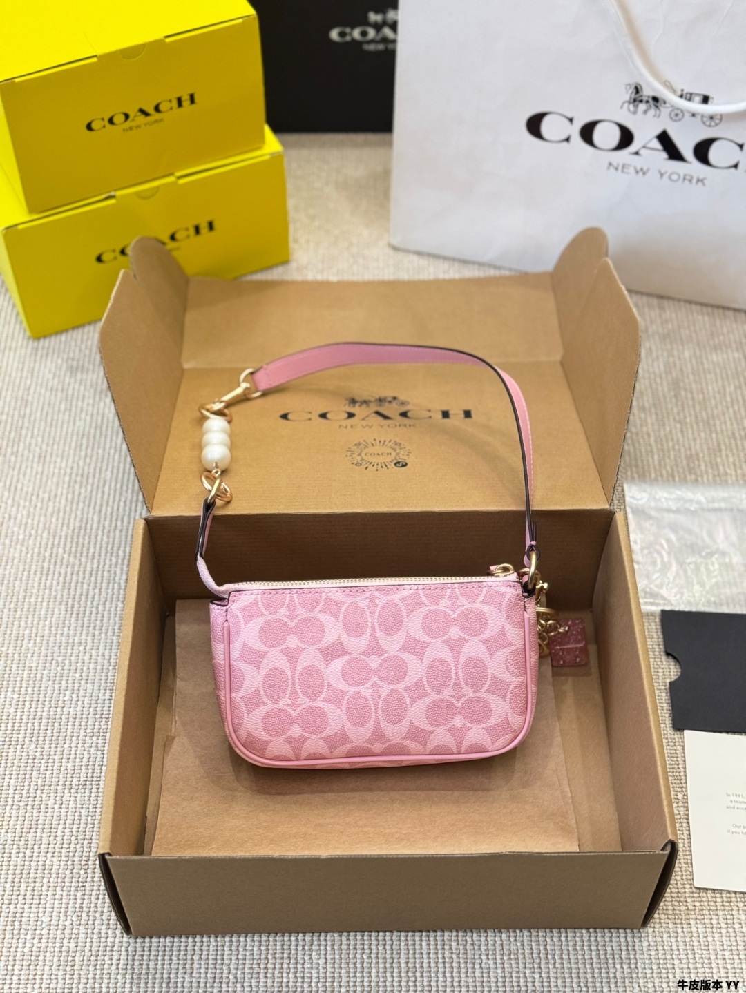 Coach Nolita19 Mahjong Bag Soft matt powder