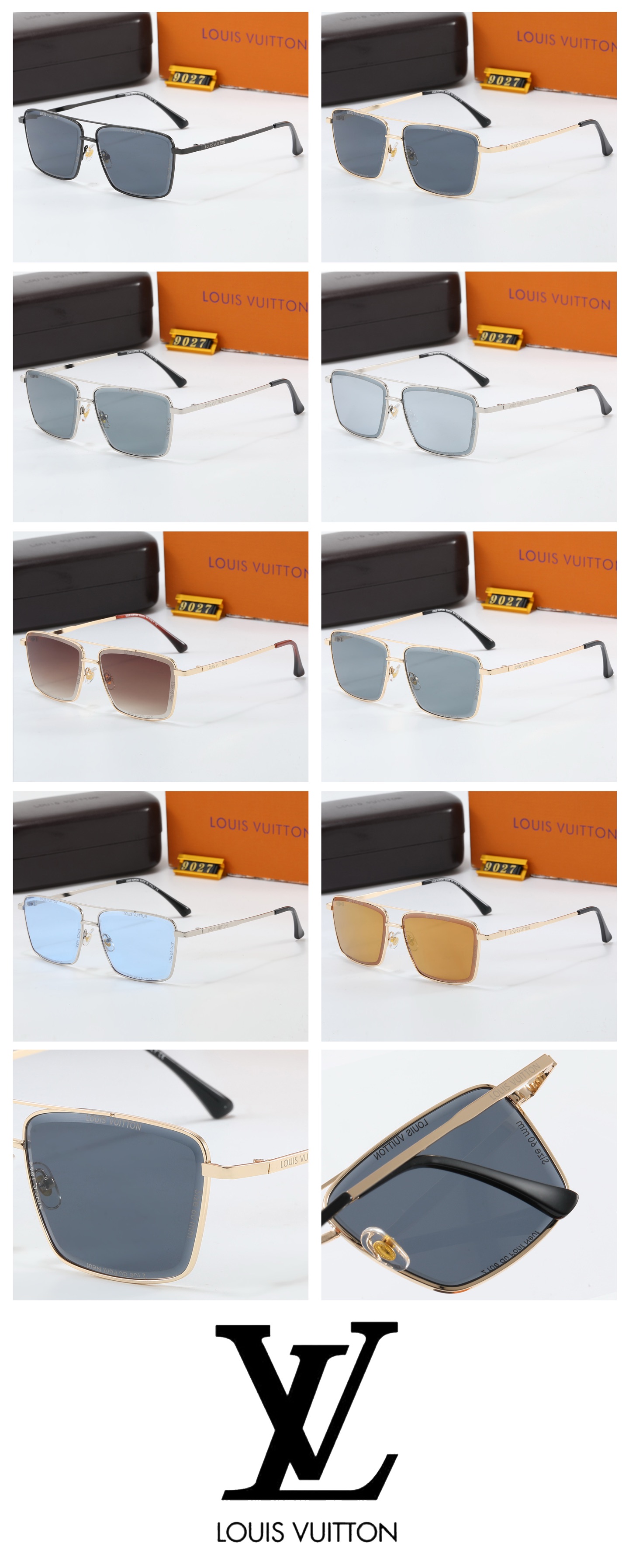 LV sunglasses trendy high-end anti-UV