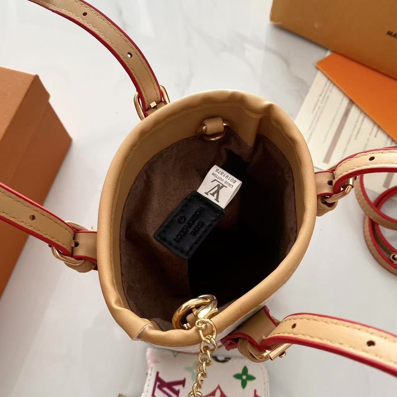 Louis Vuitton women's bag bucket bag shoulder bag luxury crossbody bag