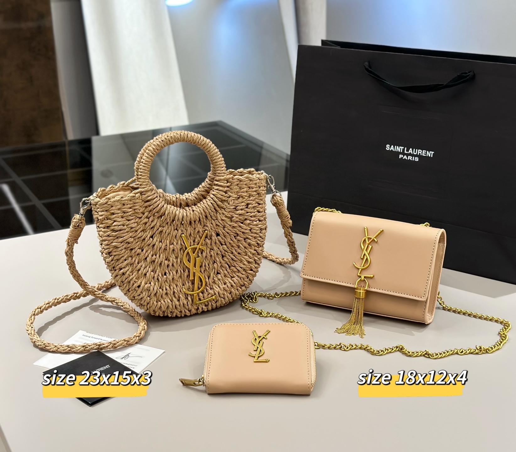 YSL woven three-piece set