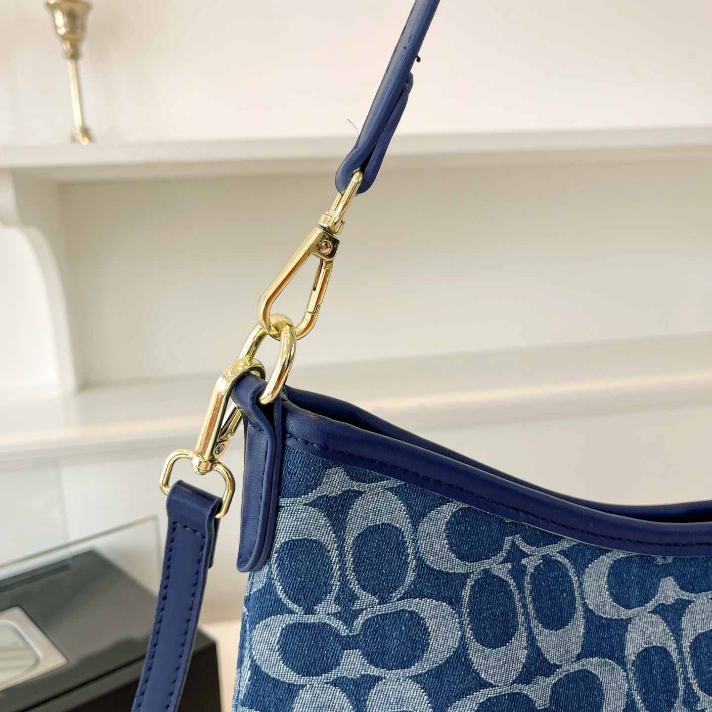 Coach Fabric Shoulder Crossbody Tote Hobo Bag