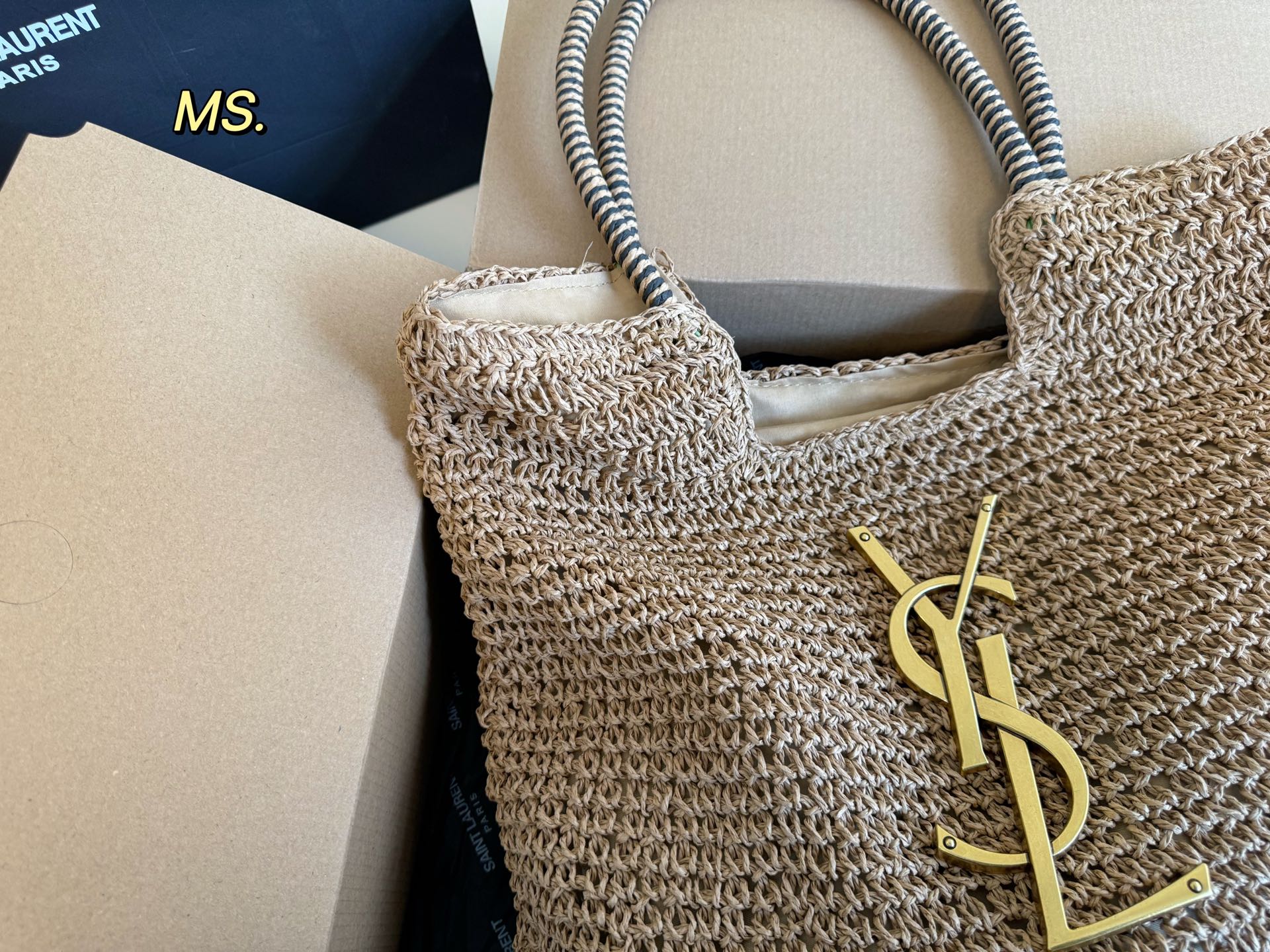 YSL's new straw tote bag is lazy and casual