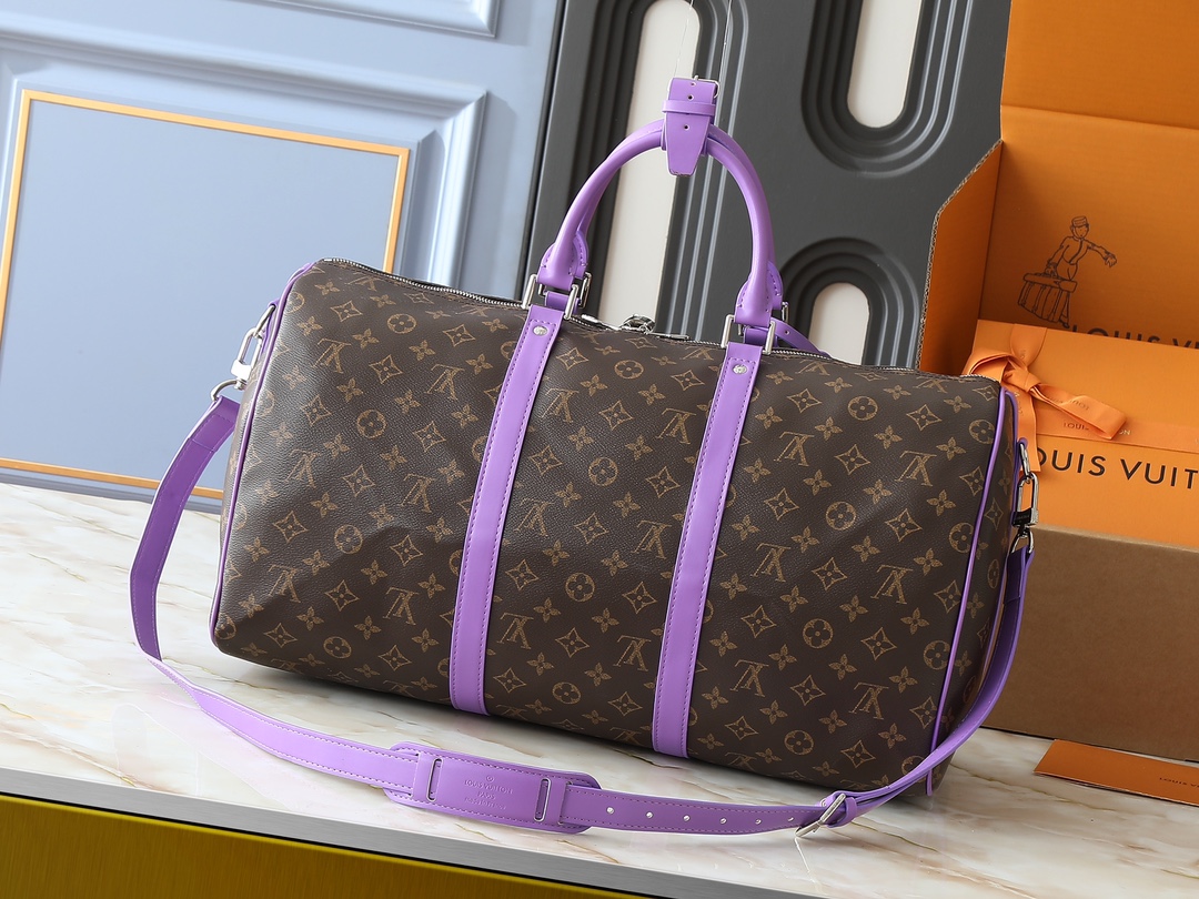 LV Keepall Bandoulière 50 bag Monogram Macassar