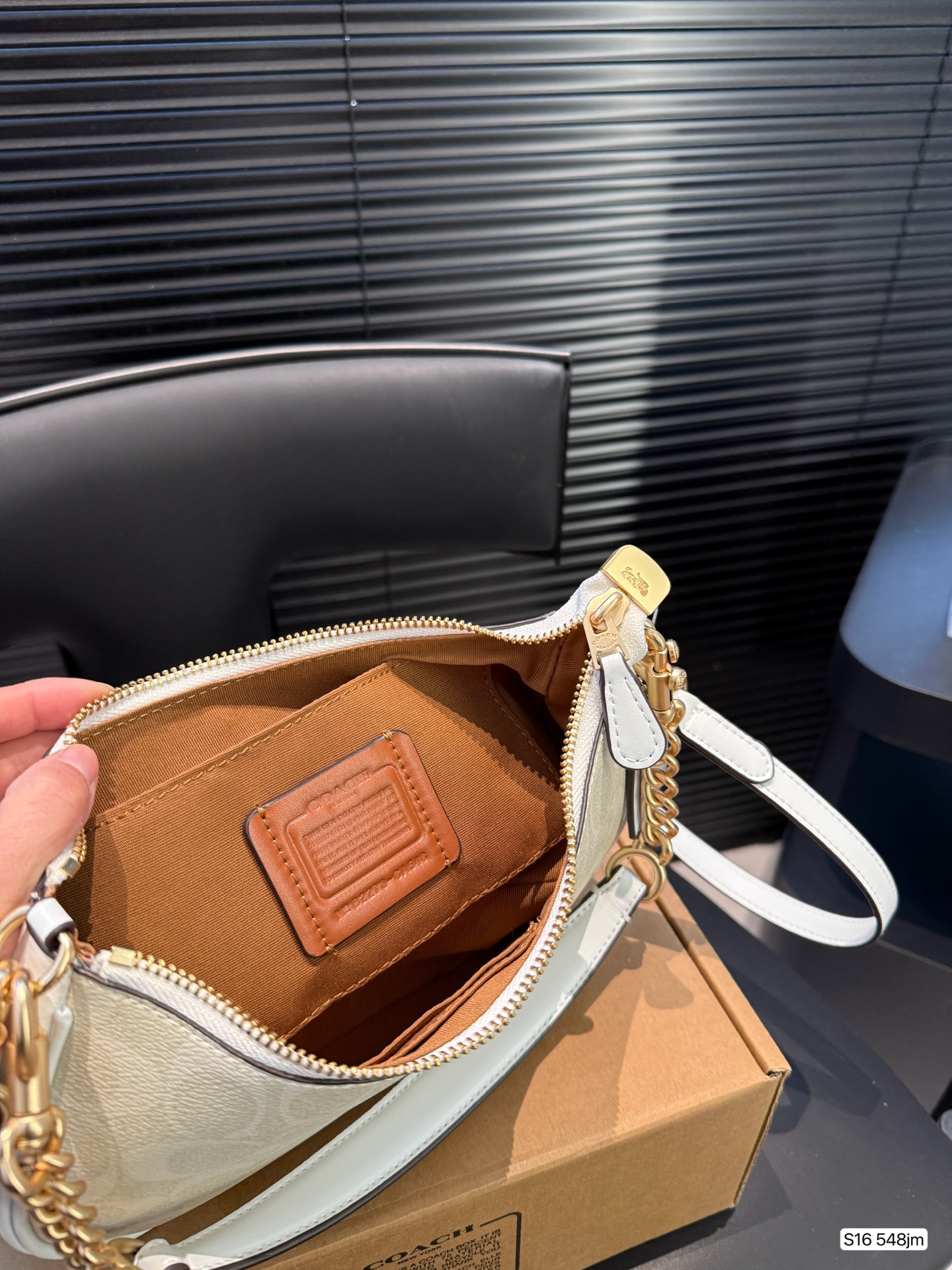 Coach chain crossbody shoulder bag